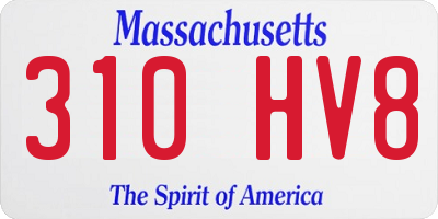 MA license plate 310HV8