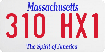 MA license plate 310HX1
