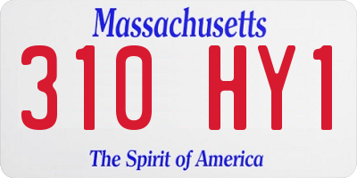MA license plate 310HY1