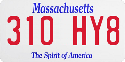 MA license plate 310HY8