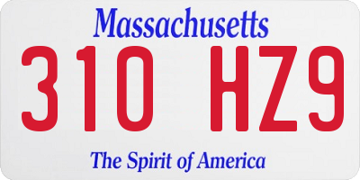 MA license plate 310HZ9