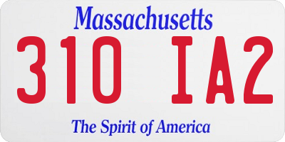 MA license plate 310IA2