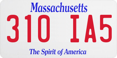 MA license plate 310IA5