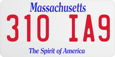 MA license plate 310IA9
