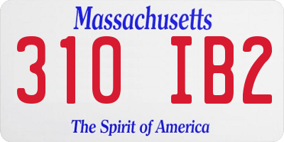 MA license plate 310IB2