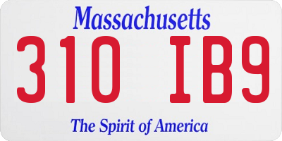 MA license plate 310IB9