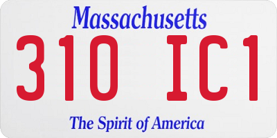 MA license plate 310IC1