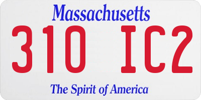 MA license plate 310IC2
