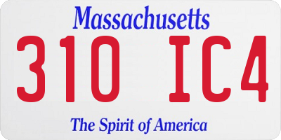 MA license plate 310IC4