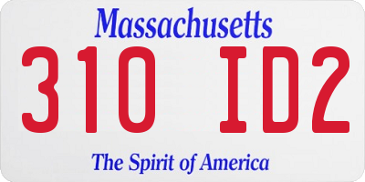 MA license plate 310ID2