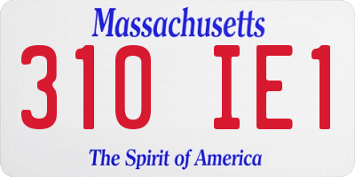 MA license plate 310IE1
