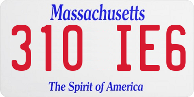 MA license plate 310IE6