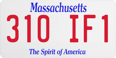 MA license plate 310IF1