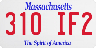 MA license plate 310IF2