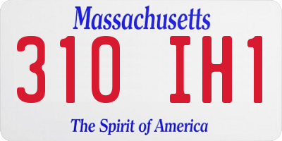 MA license plate 310IH1