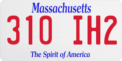 MA license plate 310IH2