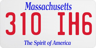 MA license plate 310IH6