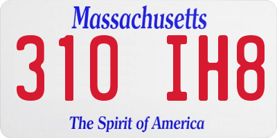 MA license plate 310IH8