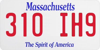 MA license plate 310IH9