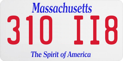 MA license plate 310II8