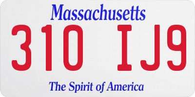MA license plate 310IJ9