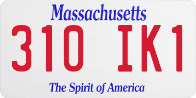 MA license plate 310IK1