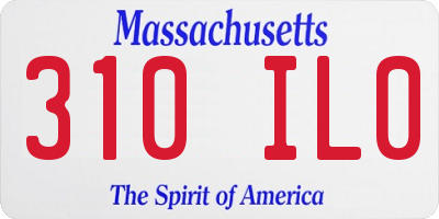 MA license plate 310IL0