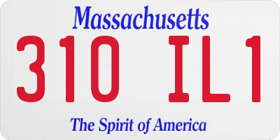 MA license plate 310IL1