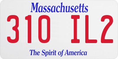 MA license plate 310IL2