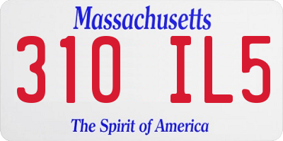 MA license plate 310IL5
