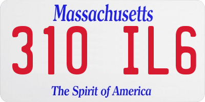 MA license plate 310IL6