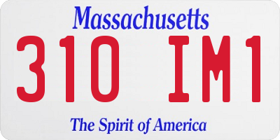 MA license plate 310IM1