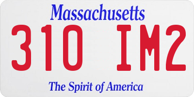 MA license plate 310IM2