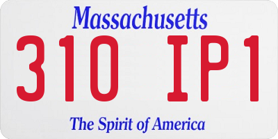 MA license plate 310IP1
