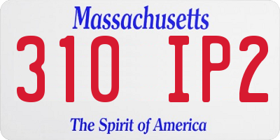 MA license plate 310IP2