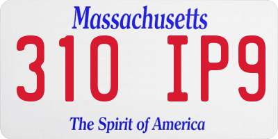 MA license plate 310IP9