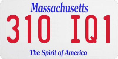 MA license plate 310IQ1