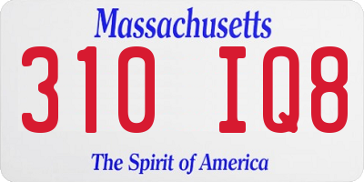 MA license plate 310IQ8