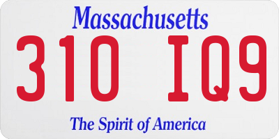 MA license plate 310IQ9