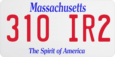 MA license plate 310IR2