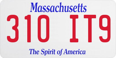 MA license plate 310IT9