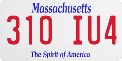 MA license plate 310IU4