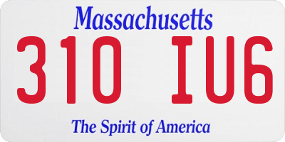 MA license plate 310IU6