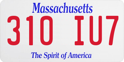 MA license plate 310IU7