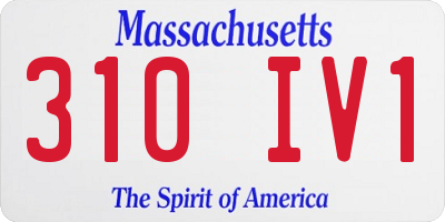 MA license plate 310IV1