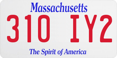 MA license plate 310IY2