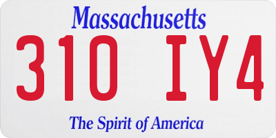 MA license plate 310IY4