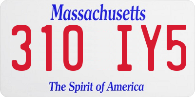 MA license plate 310IY5
