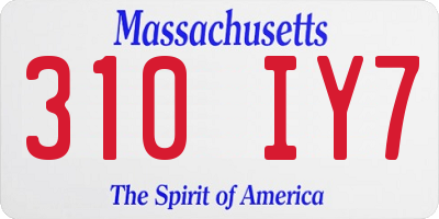 MA license plate 310IY7