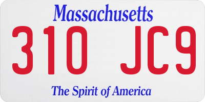 MA license plate 310JC9